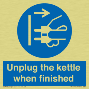 Unplug the kettle when finished